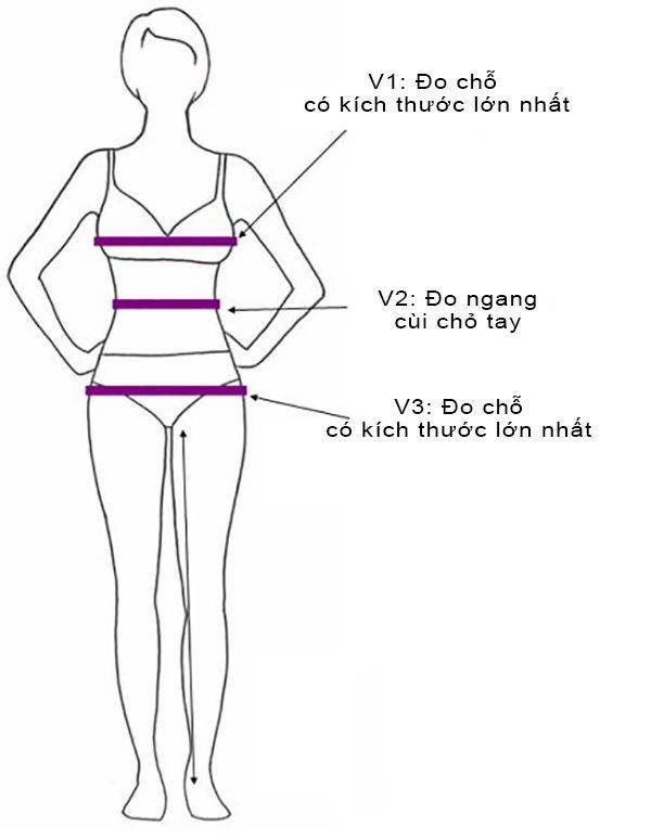 Cách đo số đo ba vòng 